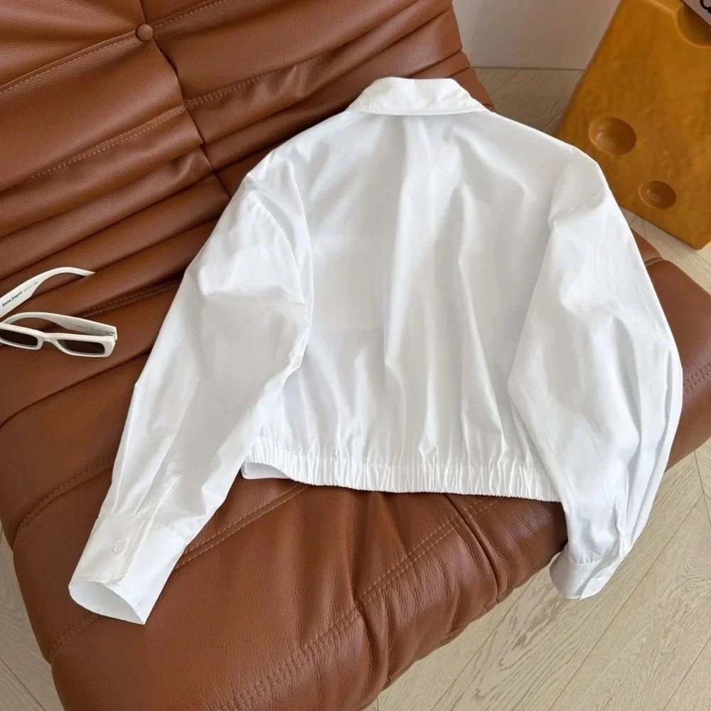 Loewe White Spring Shirt with Pink Logo - Picture 4 of 9